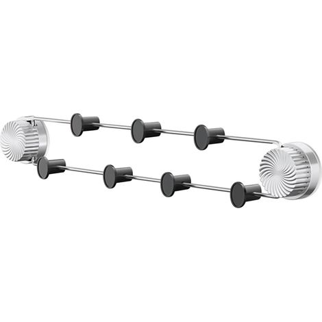 Ganci appendiabiti da porta, appendiabiti e cappelliera con ventosa, organizer multifunzionale in acciaio inox per porta, bagno, veranda, armadio, vestiti 18,9x3,94x3,15 pollici (1/5)