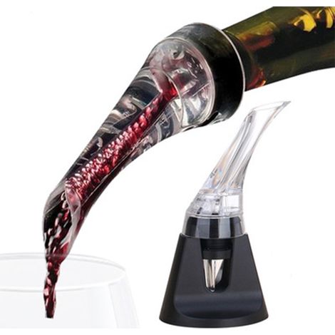 Aérateur-Vidangeur Pour Carafe À Vin - Système D’aération Instantanée - Embout Anti-Goutte - Compatible Avec Toutes Les Bouteilles - 1 Pièce (1/5)