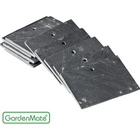 10 - Étiquette Ardoise - Marque Plante - Bord Lisse - Résistant Intempéries - Jardin Intérieur Extérieur - Noir - 10x7cm