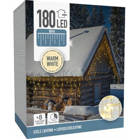 Ghirlanda luminosa Koopman 180 LED 6 metri verde plastica