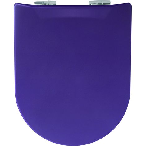 Abattant Wood Slim Pourpre Mat - descente assistée - déclipsable