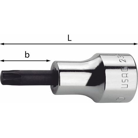 Chiave a bussola con attacco 1/2" femmina e uscita Torx maschio Usag Torx 45