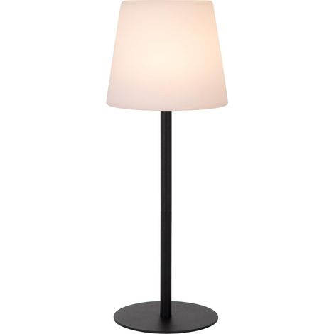 Lucide TYON - wiederaufladbare Tischlampe Innen/Außen - Akku/Batterie - LED Dim. - 1x2W 2700K - IP65 - Schwarz
