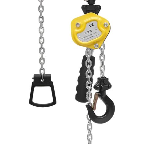 Mini Palan à Levier Manuel 250 kg, Palan à Chaîne à Cliquet Manutention, avec Chaîne en Acier Allié G80 3 m, Crochet Rotatif à 360°, pour Marchandises Garage Quai Usine (1/5)