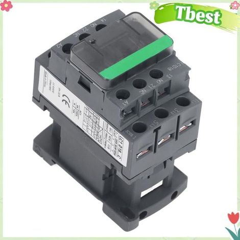 Tbest Contacteur CA Contacteur AC LC1D18, tension nominale 380V, remplacement de quincaillerie selecteur Tension de bobine AC220V (1/5)