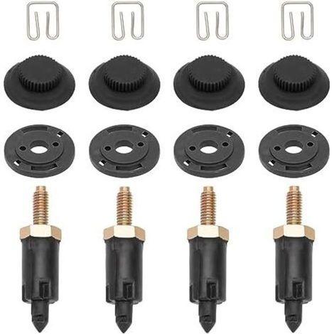 Set of 4 HDI engine cover fasteners for 307, 406, C4, C5 – Plastic and metal clips and bolts – Part number