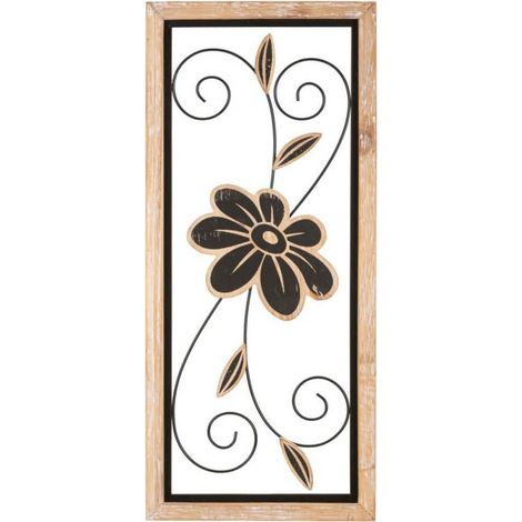 Decorazione da parete Mauro Ferretti Koman naturale 26x60 cm metallo MDF (1/5)