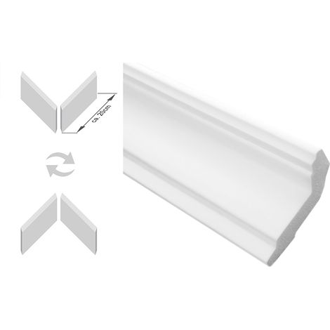 Modanature per stucchi incl. angoli XPS stabile Marbet 28x51 E-32-NK: 20 metri. inclusi 4 angoli (1/5)