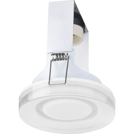 Lab - Downlight Empotrable de Techo de 90mm de Diámetro para Bombilla GU10 en Color Blanco con Difusor de Cristal (1/2)