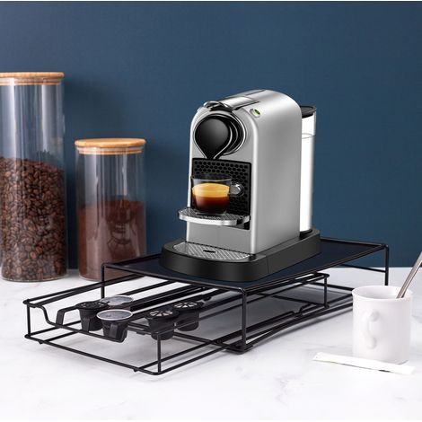 Porte Capsules - COOK CONCEPT - Tiroir - Compatible Nespresso - Noir (1/5)
