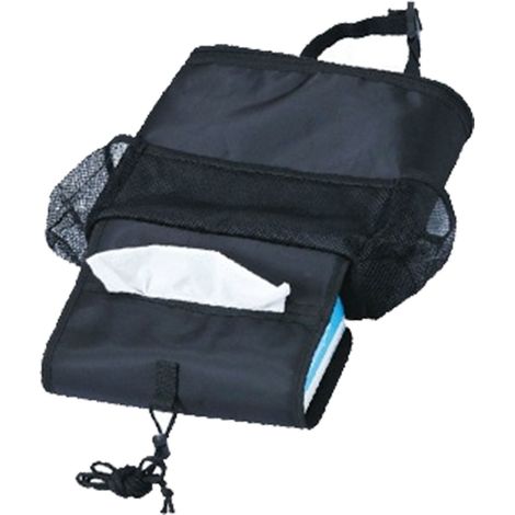 Sac isotherme dossier siège auto, organiseur multifonction 6 poches porte-boissons, sac réfrigéré voyage voiture (1/5)