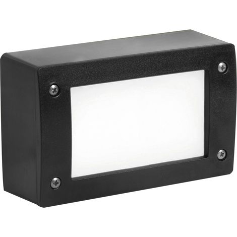 Aplique de pared DEVON Rectangle S GX53 3,20 W 405/410/410 lm 3000 K/4000 K/6500 K CRI80 IP66 Negro (1/2)