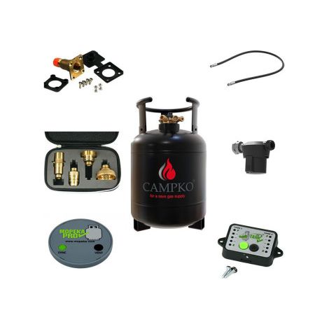 Pack CAMPKO Kit Bouteille GPL 15L + Jauge et Afficheur Bluetooth + Lyre 0.5m Camping-Car (1/5)
