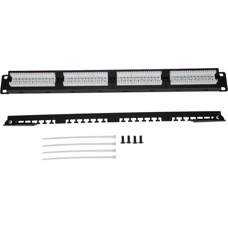 Panneau de brassage 24 ports RJ45 Cat 6 UTP non blindé, cadre de distribution réseau pour ingénierie (1/5)