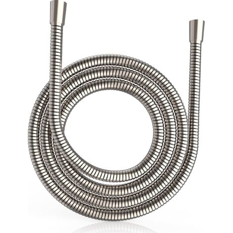 Universal Shower Hose (G1/2, 1.8M) Stainless Steel, Anti-Twist and Anti-Kink Shower Hose, Stainless Steel Shower Hose for Shower Head (Brushed Nickel) (1/5)