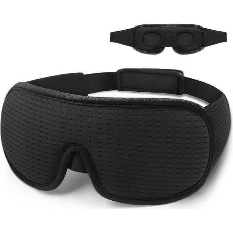 Masque de sommeil pour hommes et femmes, masque de sommeil 3D, masque concave moulé, masque couvrant 100 % des yeux, masque de sommeil doux et confortable. (1/2)
