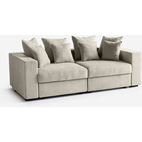 Divano modulare idrorepellente personalizzabile 2 posti Cortina E - Beige (1/4)