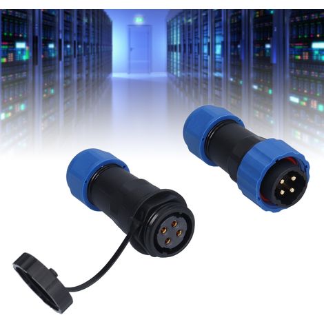 Prise et fiche étanches SP20 IP68 pour l'aviation, avec bornes de connexion mâles et femelles multiconducteurs à souder, 380 V, 4 conducteurs. (1/5)