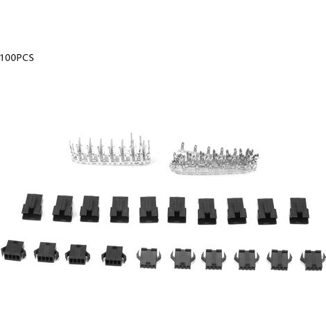 100PCS SM Plug 4pin Connector Male Female Wire Jumper Pin Header Connector Housing Kit (1/5)