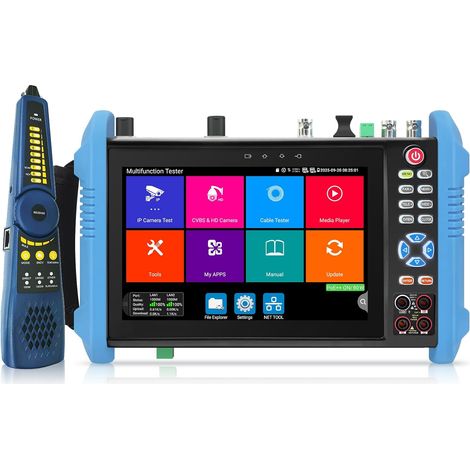 7" IPS Touchscreen CCTV Camera and Cable Tester IPC-9800MOVTADHS Pro Supports 8K and 4K 8MP HD-TVI CVI AHD SDI Testing IPC IP OPM VFL TDR Function POE HDMI VGA WiFi (1/5)