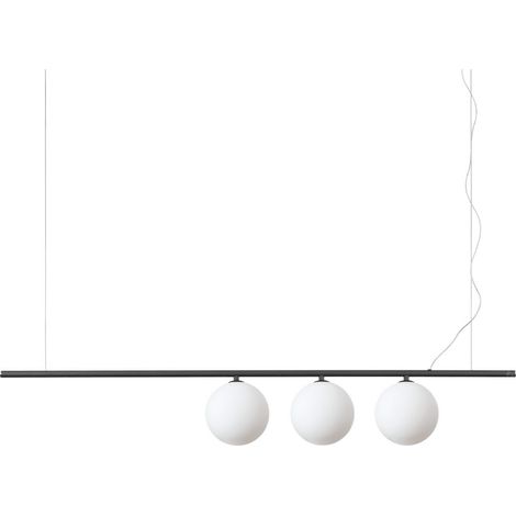 Ideal Lux PERLINE Plafón colgante barra 3 luces negro