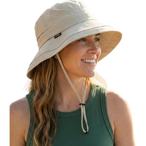 Women Waterproof Bucket Hat UPF50+ Wide Brim Foldable Lightweight Hiking Outdoor Travel Bucket Hat (1/5)