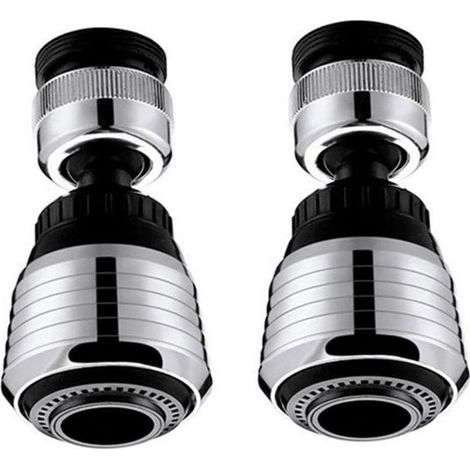 Tete Robinet, Aérateur Robinet Mousseur Robinet avec 360 Rotation Tête Économie d'eau Pulvérisateur Buse Jet Robinet pour Cuisine Évier(2pcs) (1/5)