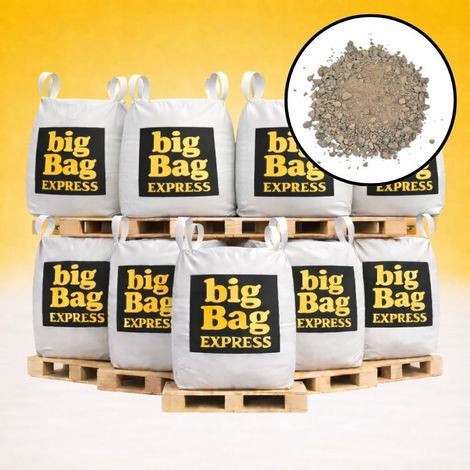 PACK 9 X BIG BAG de +/- 1,5T Sable à Tranchée Gris Ø 0/6 mm - Livraison PREMIUM (1/5)
