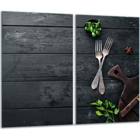 2x 30x52 schwarze Glasschneidebretter (1/5)