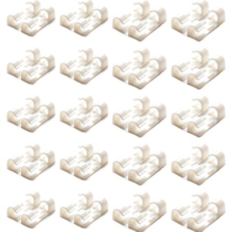 Attaches-câbles adhésives résistantes pour une gestion optimale des câbles TV/PC - Lot de 40