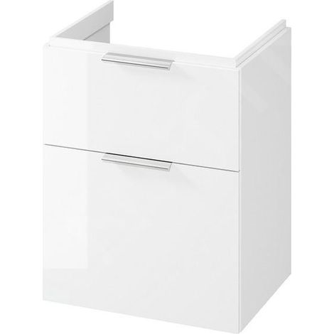 Cersanit City - Meuble-lavabo, 72x59x45 cm, 2 tiroirs, blanc S584-017-DSM (1/2)