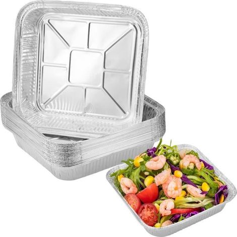 Barquette Aluminium - Non spécifié - 30PCS - 8 Pouces - Résistant à l'huile - Anti-adhésif (1/4)