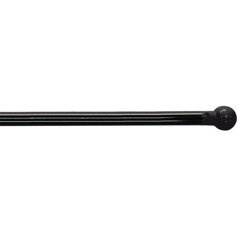 Paris Prix – Tringle à rideau extensible 80-110 cm en fer et aluminium – Couleur noir – Très robuste pour installation facile