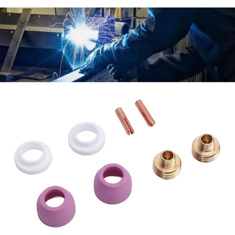 Kit de 8 pièces pour torche de soudage TIG/WIG MINI SR HP WP 9 20 24 25 : consommables (lentille à gaz, manchon de serrage) (1/5)