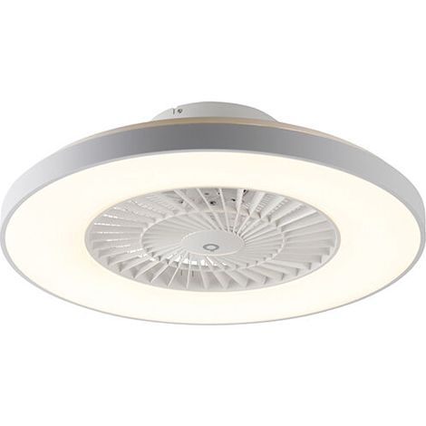 Ventilatore da soffitto bianco da 60 cm – Dimmerabile da 3000K a 6500K – Luce LED da 1100 lumen – Telecomando incluso (1/5)