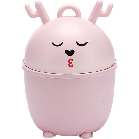 Mini Poubelle De Bureau Avec Couvercle,Poubelle Portable,Petite Poubelle Mignonne (1/5)