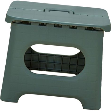 Tabouret enfant pliable et portable en plastique, supportant jusqu'à 100 kg, léger et idéal pour le camping et les pique-niques. Vert, taille L. (1/5)