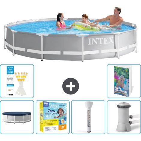 Prism Frame Pool Rund - 366x76 cm - 7-teilig S18