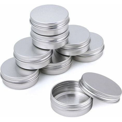 30Pcs 30ml Pot en Aluminium avec Couvercle Boîtes Cosmétiques Conteneurs Rondes Argenté Pot pour Cosmétiques Baume Bougie Stockage de Voyage (1/5)