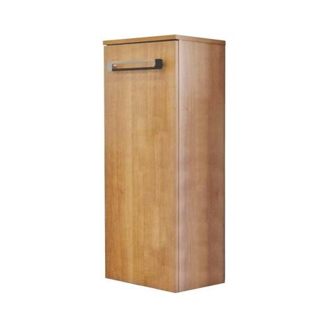 ONDEE - Mueble de baño suspendido colección LENCA - Entregado montado - Fabricado en Europa - Melamina Madera miel - SEMI COLUMNA 35 CM