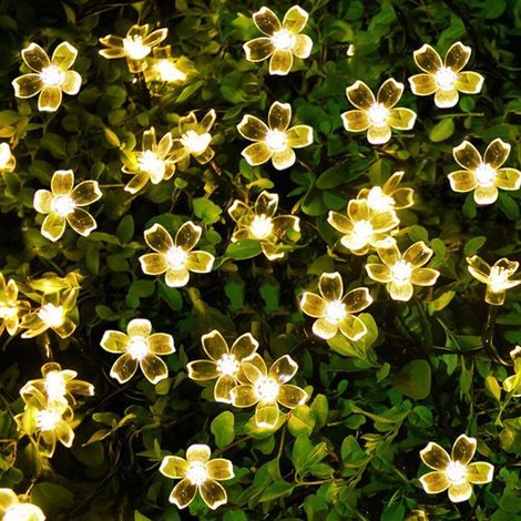 Guirlande Lumineuse Solaire Fleur - 50 LED Étanches IP65 - 7 M - Usage Extérieur Jardin Patio - 8 à 10 H Autonomie - 1 Pièce (1/5)