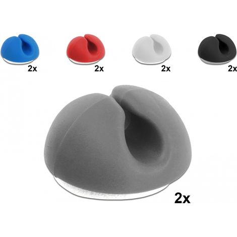 Delock Mini Set de Portacables de 10 piezas en colores surtidos