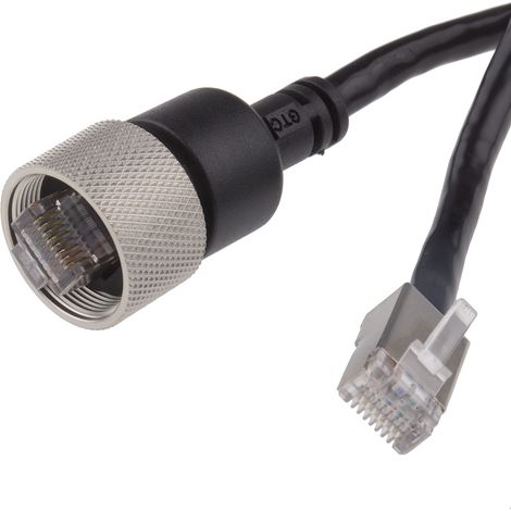 Câble Ethernet cat 5e Avec connecteur Noir / , Blindé, 2m ( Prix pour 1 )