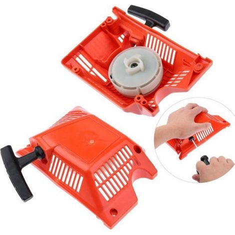 Démarreur À Lanceur - Tronçonneuse - Compatible Modèles 5200 Et 5800 - Moteur 52 CC À 58 CC - Rouge - 1 Pièce (1/5)
