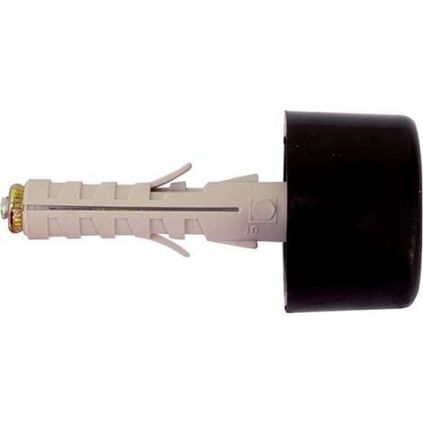 Tassello in nylon Diam. 9 x 40 con paracolpo in gomma nero 2 pz.