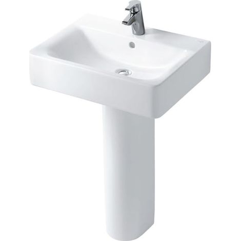 Ideal Standard Concept Cube Short Projection Basin and Full Pedestal 550mm Wide 1 Tap Hole (1/4)