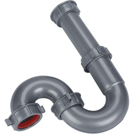 Siphon réglable universel pour lavabo et évier, tube de vidange mat noir, adaptable aux lavabos et éviers de salle de bain (1/5)