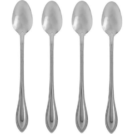 Juego de 4 cucharas para helado, acero inoxidable 18/8, acabado pulido, aptas para lavavajillas, para bebidas frías. (1/5)