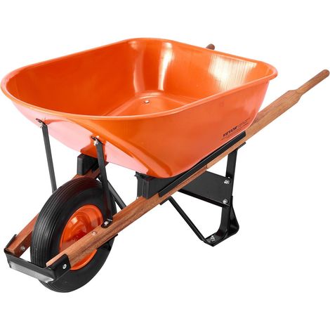 Chariot de jardin 6 pi³, capacité 150 kg, avec poignée métal et roues larges de 16, le chargement facile au jardin (1/5)