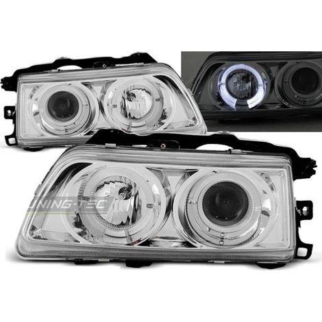 Paire de feux phares Honda CRX 87-89 Angel eyes chrome-27361398 (1/2)